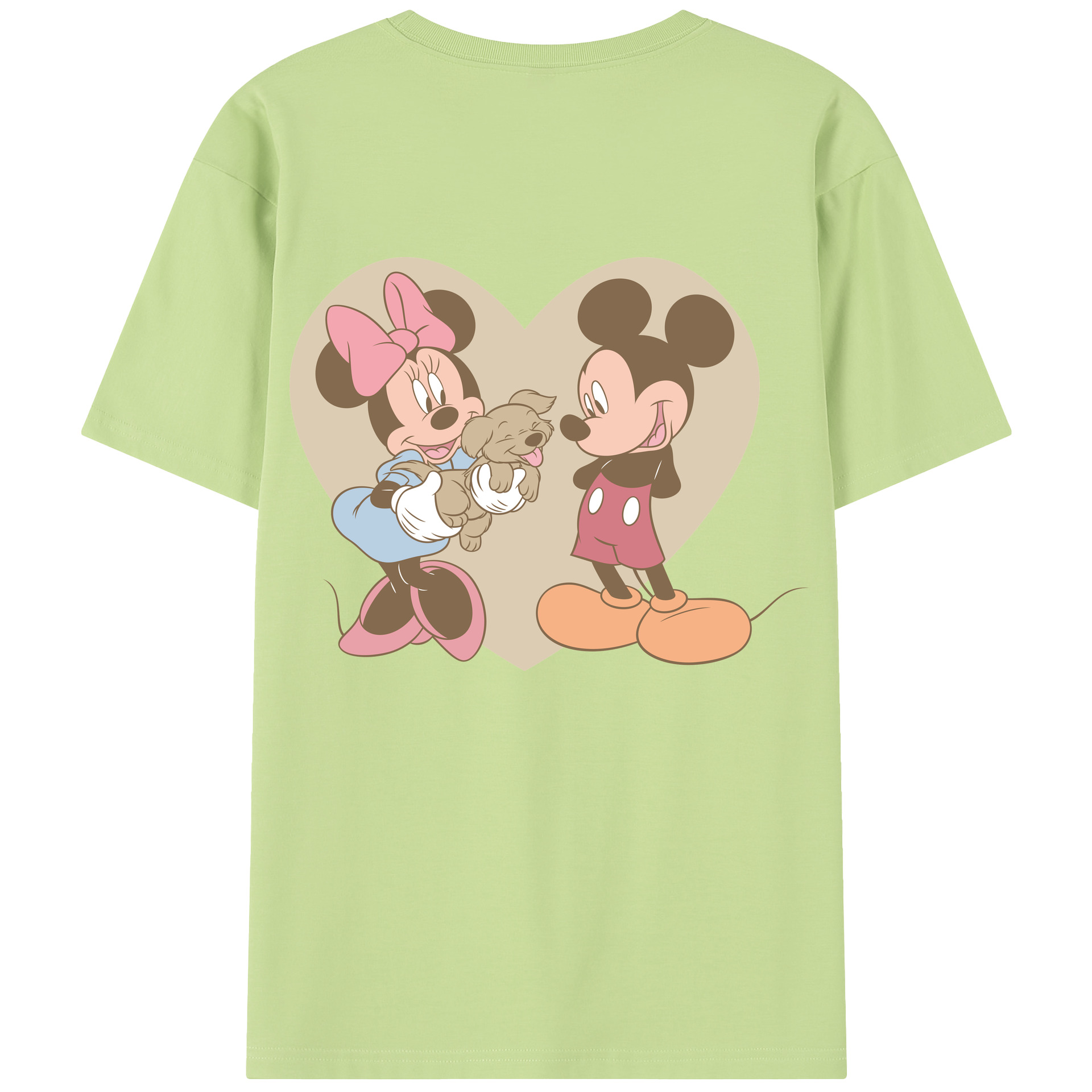 （画像用） ミッキーマウス Mickey Mouse 綿100％半袖Tシャツ（背面プリント）